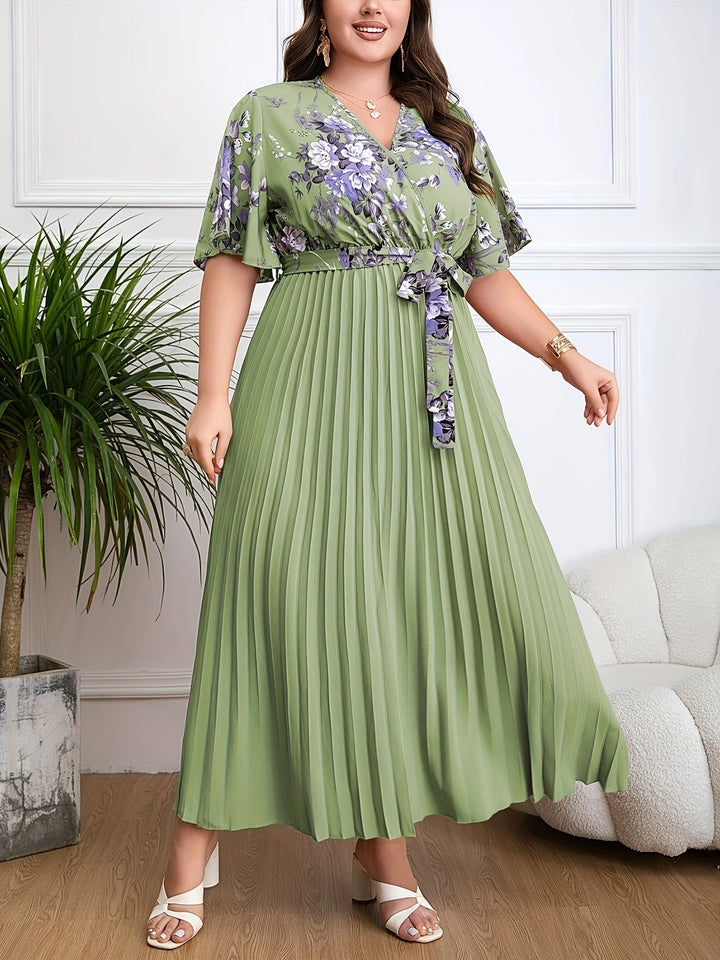 Fleur | Plus size belted dress