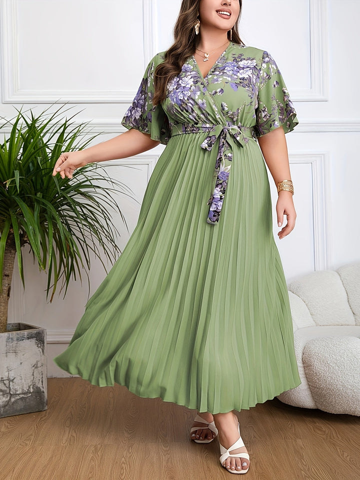 Fleur | Plus size belted dress