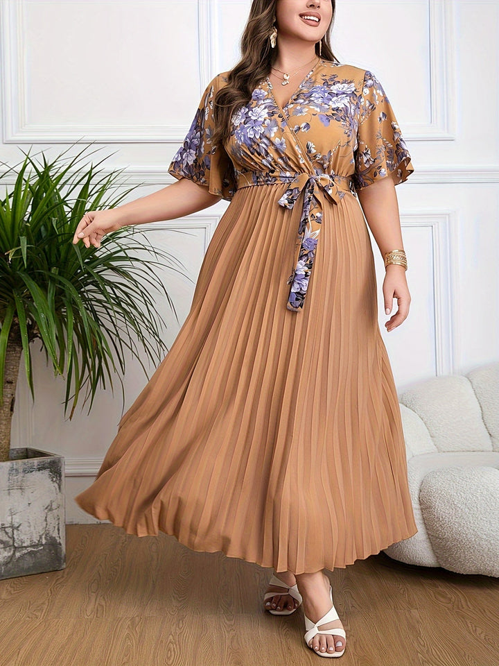 Fleur | Plus size belted dress