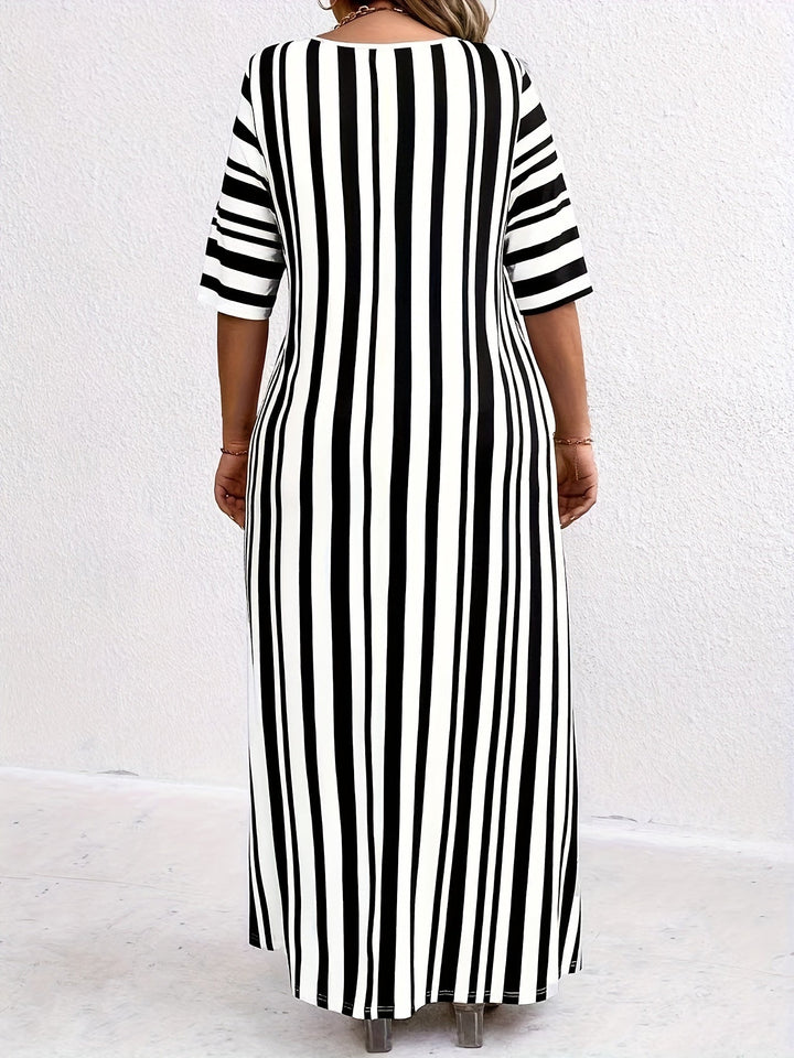 Tara | Plus size striped dress