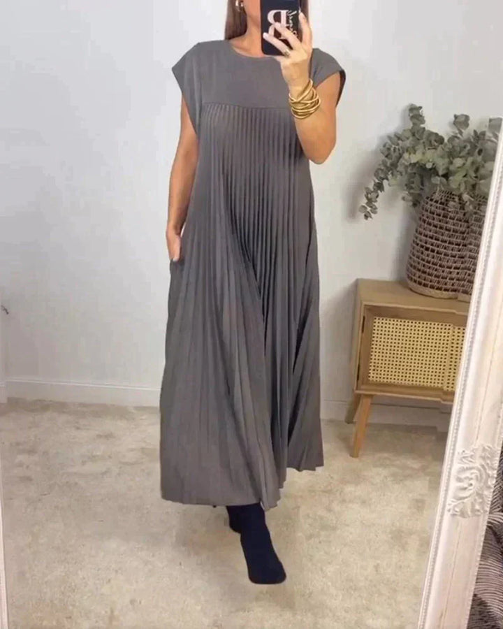 Alyssa - Pleated Chic Dress