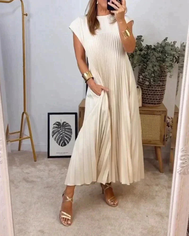 Alyssa - Pleated Chic Dress