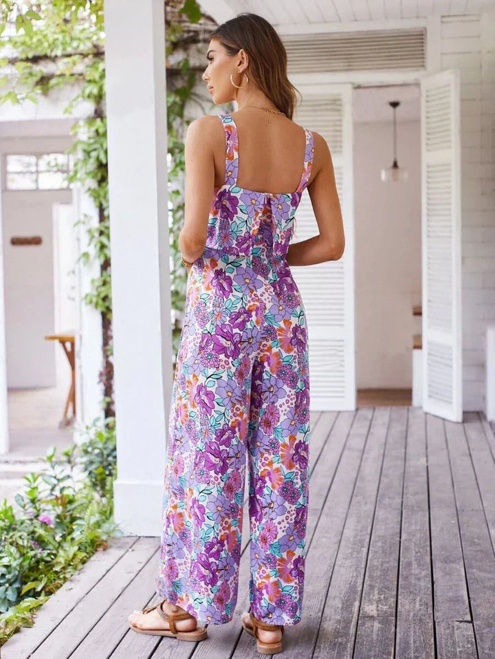 Sandra™ - Floral Wide-leg Jumpsuit